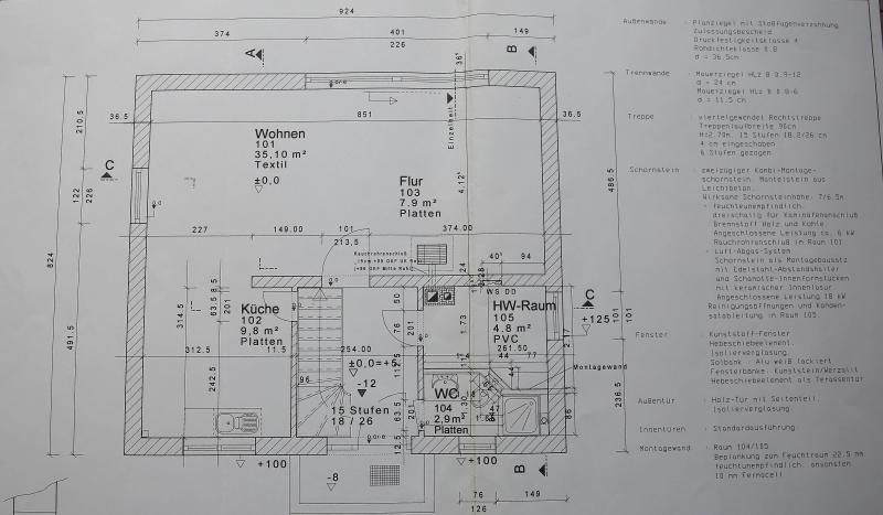 Innenansichten: Grundriss Erdgeschoss