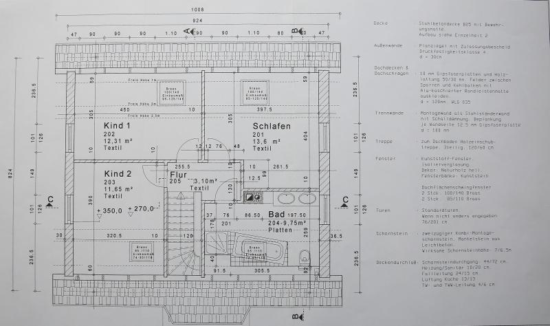 Aussenansichten: Grundriss Dachgeschoss