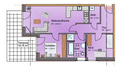 Grundriss: Grundriss Wohnung 03